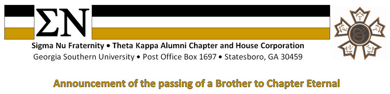 Chapter Eternal for the Theta Kappa Chapter
